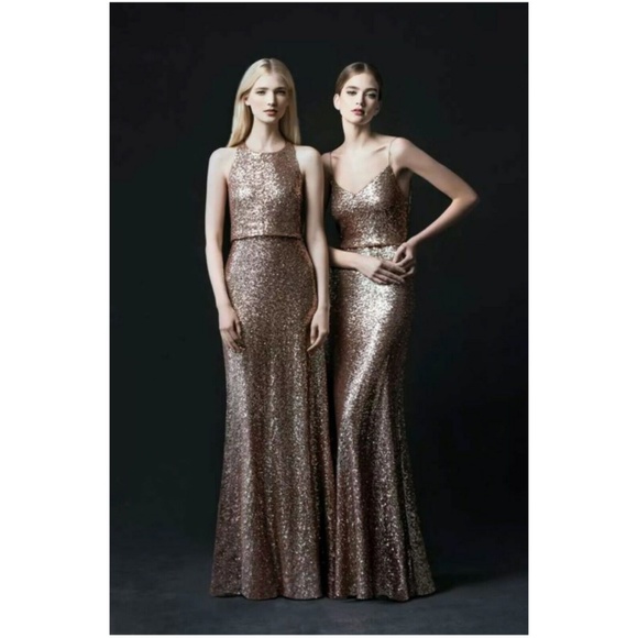 Jenny Yoo Sloane Sequin Blouson Gown - Picture 5 of 6
